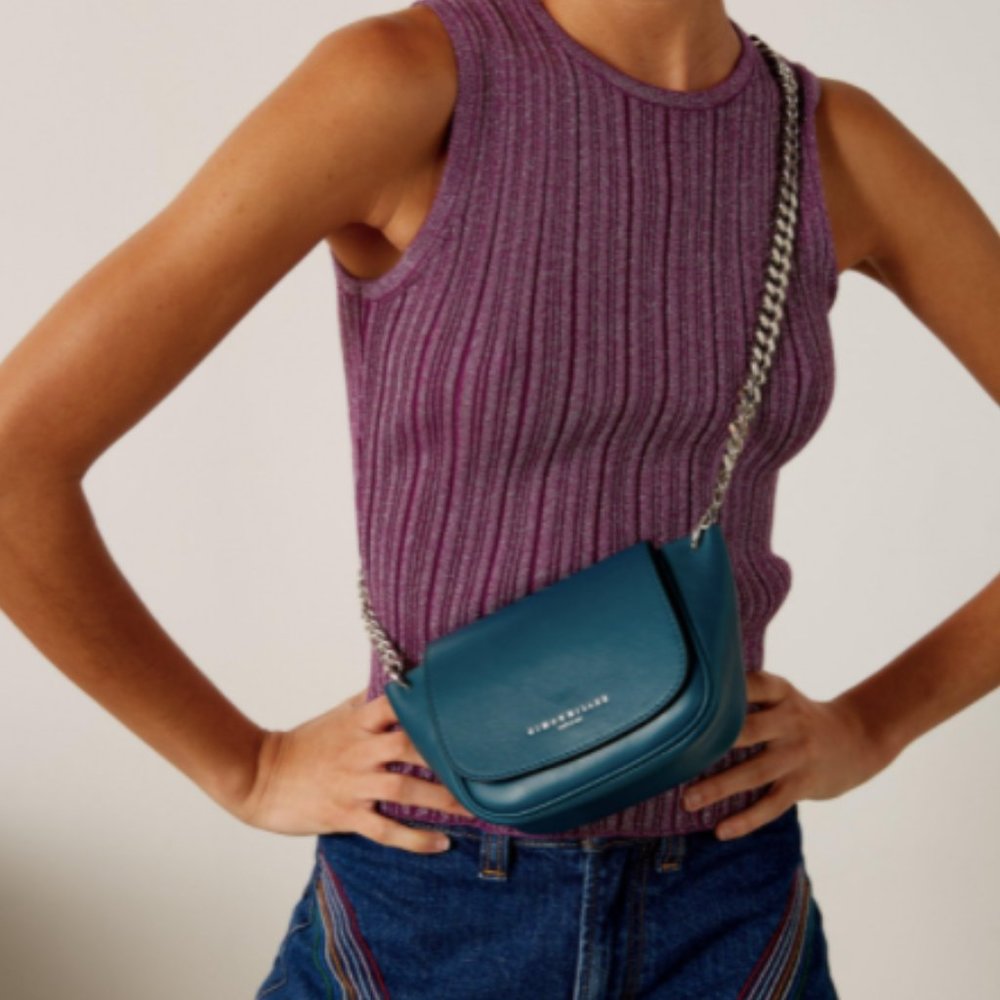 Simon Miller Mini Bend Bag Teal